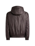 ETRO padded bomber jacket with hood and arnica motif