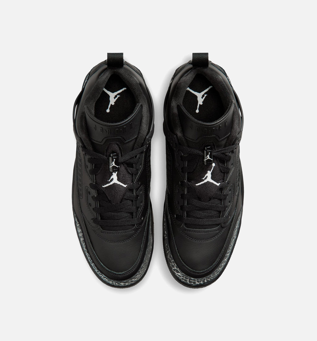 Spizike Low Men's Basketball Shoes - Black / Black / Metallic Silver