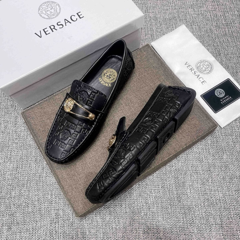 Versace Men's Embossed Medallion Loafers